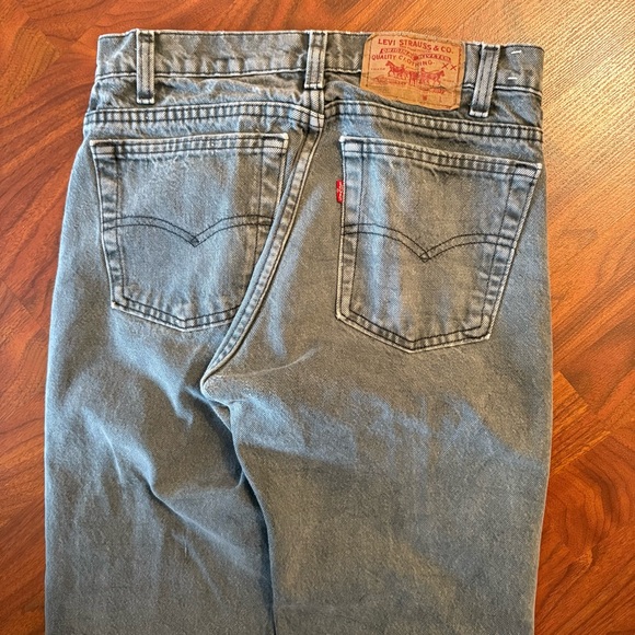 Vintage 80s Levis 505 Jeans Red Tab Batwing Gray Made in USA Size 28x30 Faded - Picture 7 of 10